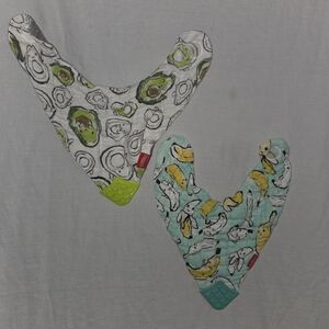 Nuby Kids Avocado and Banana Print Bandana Bibs